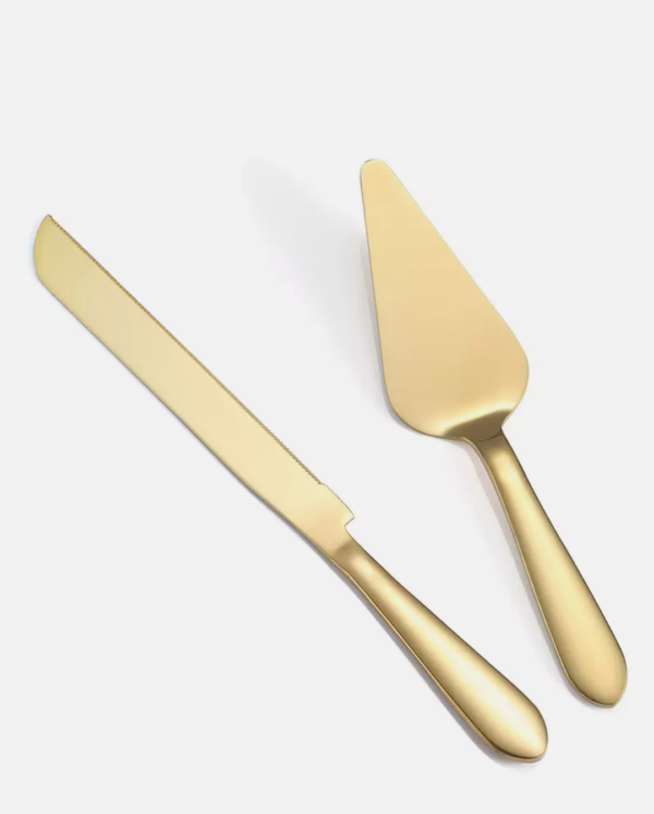 Gold Cake Cutting Set