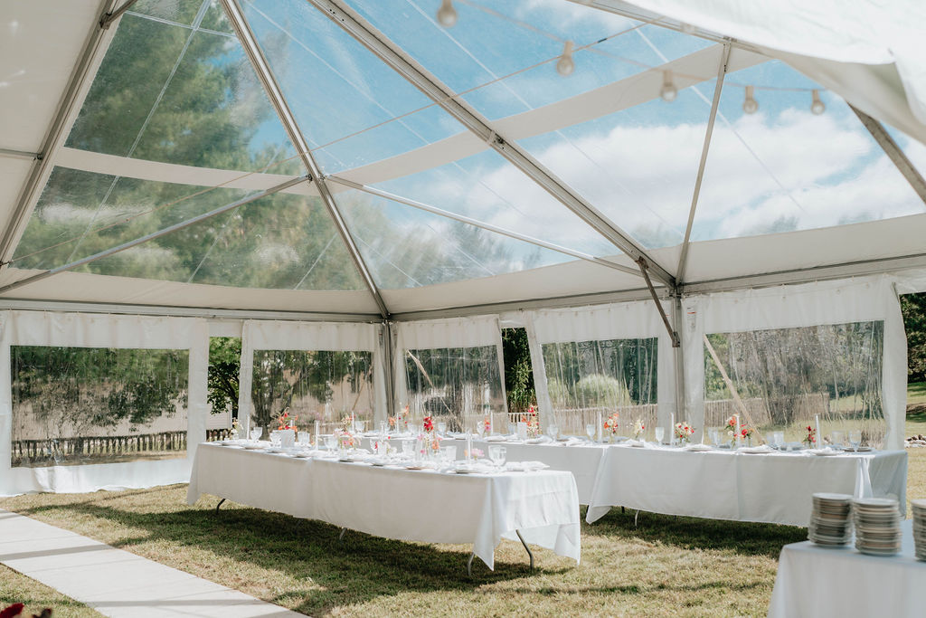 Outdoor tented wedding in Grand Rapids, MI